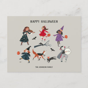 Cartes Pour Fêtes Annuelles Halloween tricher ou traiter les enfants