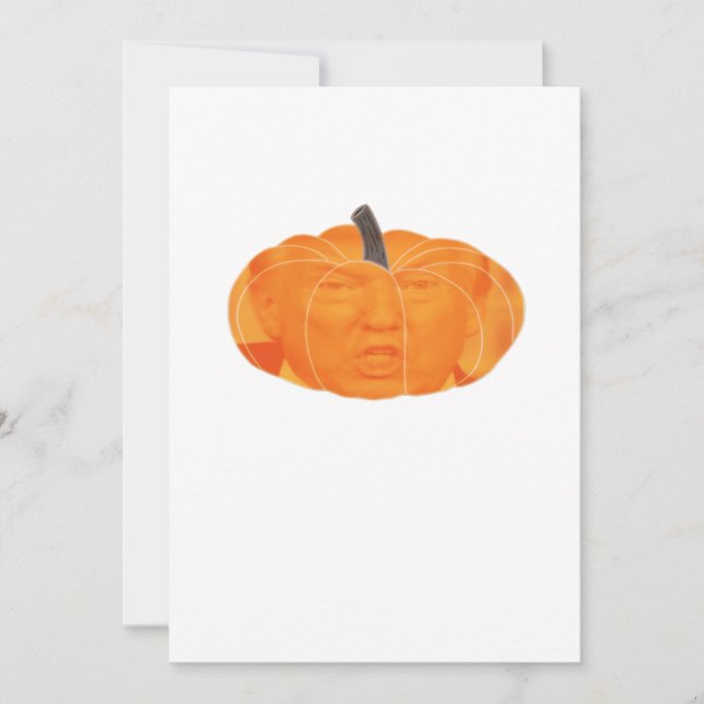 Cartes Pour Fêtes Annuelles Halloween Trumpkin Extra Classique (Devant)