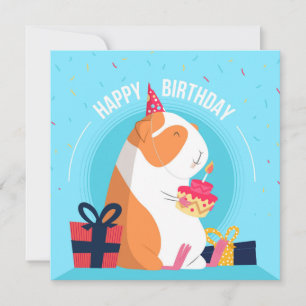 Cartes Pour Fêtes Annuelles Hamster d'anniversaire