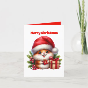 Cartes Pour Fêtes Annuelles Hamster Festif Joyeux Noël