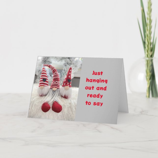 CARTES POUR FÊTES ANNUELLES HANGING OUT & DIT "JOYEZ JOYEUSE JOURNÉE DE NOËL"  (Devant)
