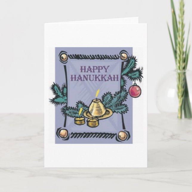 Cartes Pour Fêtes Annuelles Hannakah heureux (Devant)
