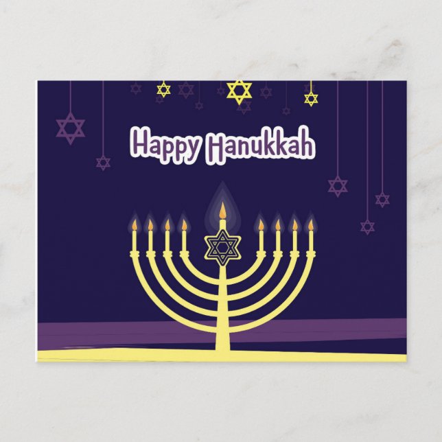 Cartes Pour Fêtes Annuelles Hanoukka (Devant)