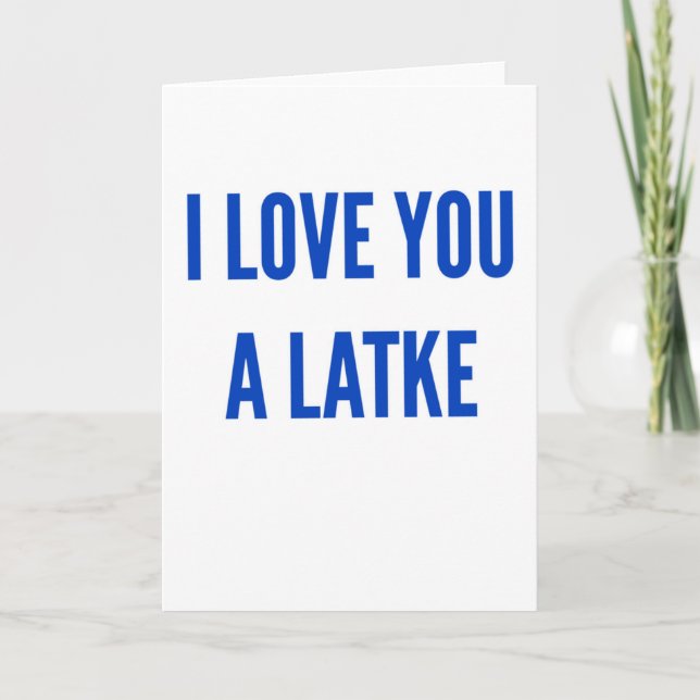 Cartes Pour Fêtes Annuelles Hanoukka chanukah Je t'aime un loquet drôle (Devant)