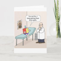 Hanoukka Dreidel Doctor Funny Greeting Card