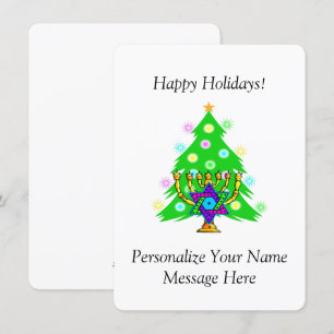 Cartes Pour Fêtes Annuelles Hanoukka et Noël ensemble
