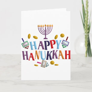 Cartes Pour Fêtes Annuelles Hanoukka heureux
