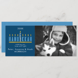 Cartes Pour Fêtes Annuelles Hanoukka   Heureux Hanoukka Menorah 1 Photo