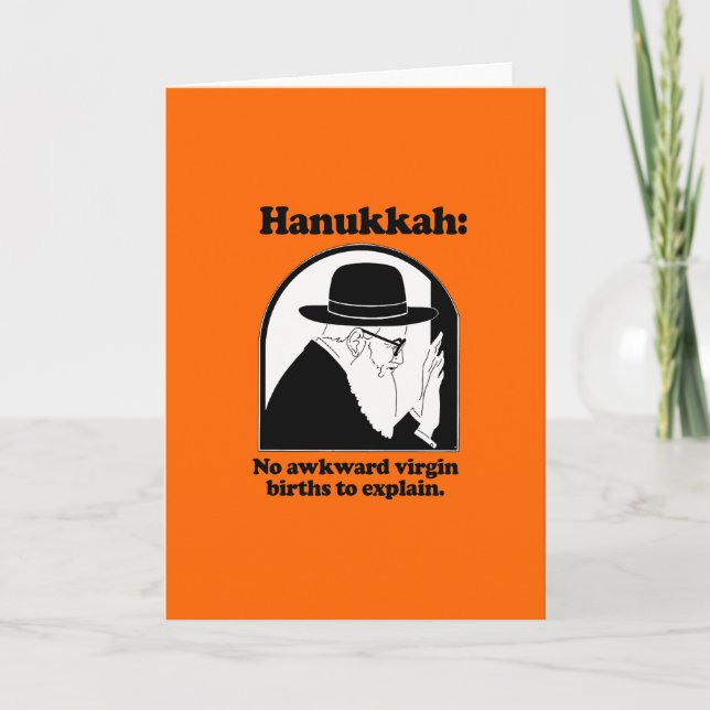 Cartes Pour Fêtes Annuelles Hanoukka - naissances vierges pas maladroites (Devant)