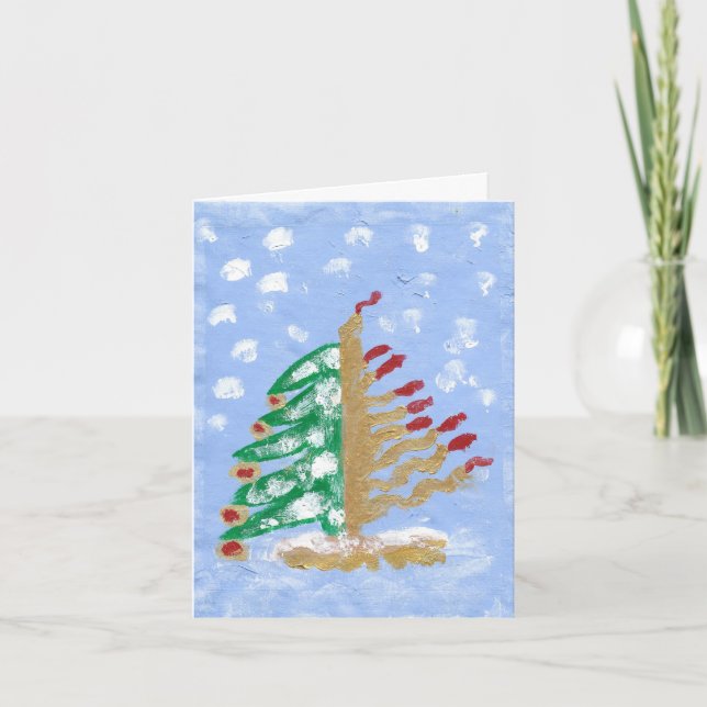 Cartes Pour Fêtes Annuelles Hanoukka/Noël (Devant)