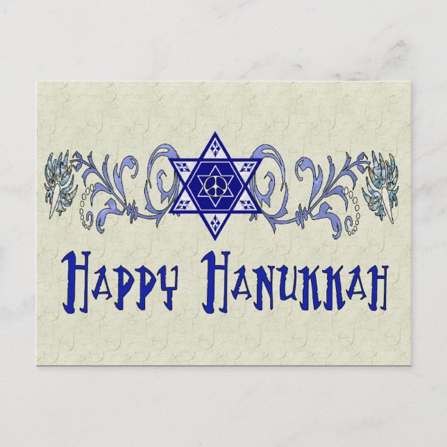 Cartes Pour Fêtes Annuelles Hanoukka Peace Star (Devant)