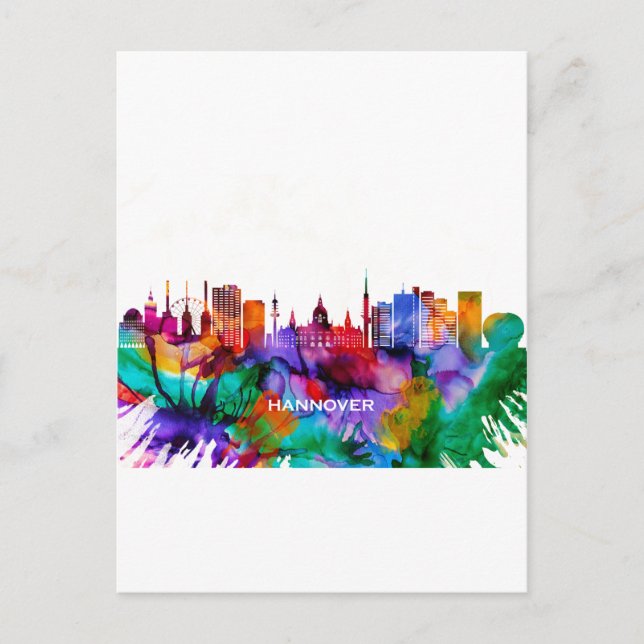 Cartes Pour Fêtes Annuelles Hanovre Skyline (Devant)