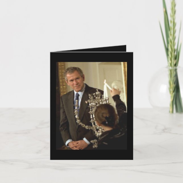 Cartes Pour Fêtes Annuelles Hanukah heureux de George W. Bush (Devant)