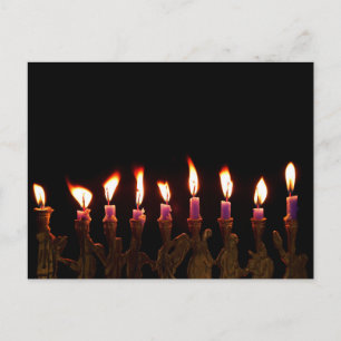 Cartes Pour Fêtes Annuelles Hanukkah Chanukah Hanukah Menorah Burning Candles