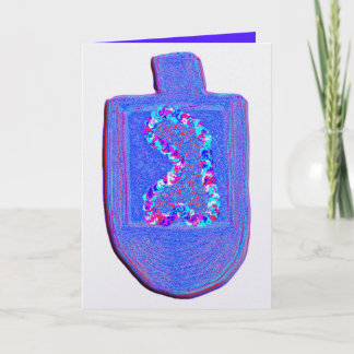 Cartes Pour Fêtes Annuelles Hanukkah floral dreidel