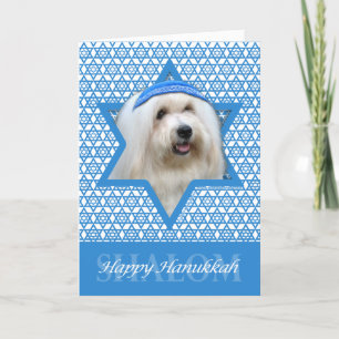 Cartes Pour Fêtes Annuelles Hanukkah Star of David - Coton de Tulear