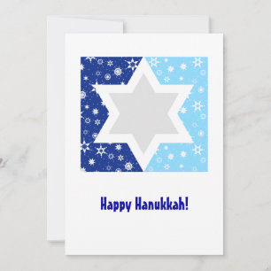 Cartes Pour Fêtes Annuelles Hanukkah Star of David Snowflake