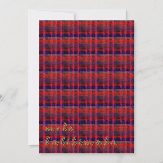 Cartes Pour Fêtes Annuelles Hapa Plaid Orange 1974, (Devant)