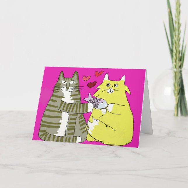 Cartes Pour Fêtes Annuelles Happicats de Valentin (Devant)