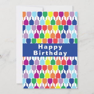 Cartes Pour Fêtes Annuelles Happy B'day Paddles colorés 💚 ❤️ 💛 💙