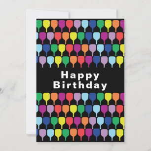 Cartes Pour Fêtes Annuelles Happy B'day Paddles colorés 💚 ❤️ 💛 💙