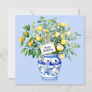 Cartes Pour Fêtes Annuelles Happy birthday & bouquet of flowers Greeting card