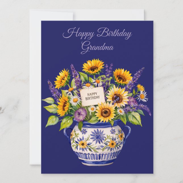 Cartes Pour Fêtes Annuelles Happy Birthday Grandma. Greeting Card (Devant)