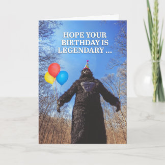 Cartes Pour Fêtes Annuelles Happy Birthday Legendary Bigfoot Humor