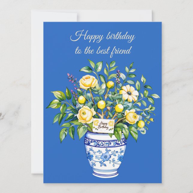 Cartes Pour Fêtes Annuelles Happy Birthday to the best friend Greeting Card (Devant)