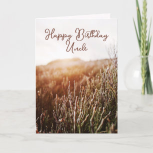 Cartes Pour Fêtes Annuelles Happy Birthday Uncle - Rustic Birthday Card