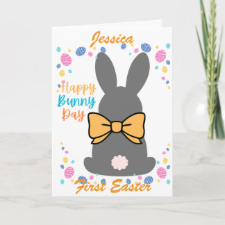 Cartes Pour Fêtes Annuelles Happy bunny day personalized first easter