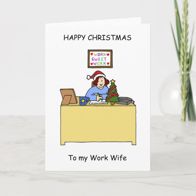 Cartes Pour Fêtes Annuelles Happy Christmas Work Wife (Devant)