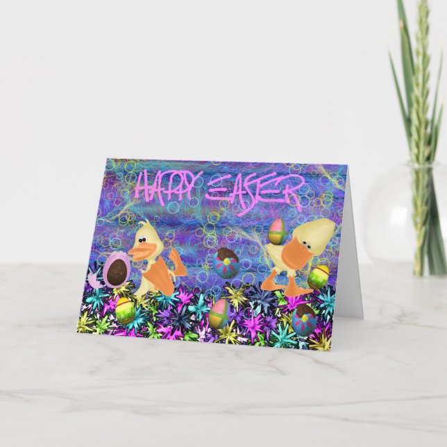 CARTES POUR FÊTES ANNUELLES HAPPY EASTER (Devant)