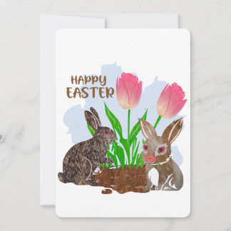 Cartes Pour Fêtes Annuelles Happy Easter Bunny