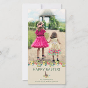 Cartes Pour Fêtes Annuelles Happy Easter Bunny Photo Card