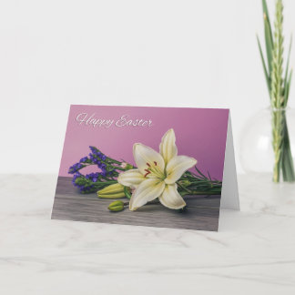 Cartes Pour Fêtes Annuelles Happy Easter For Anyone Lily Flowers Painting