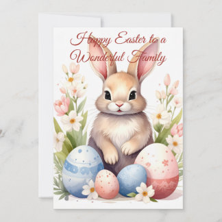Cartes Pour Fêtes Annuelles Happy Easter Greeting Card – Cute Bunny Easter Egg