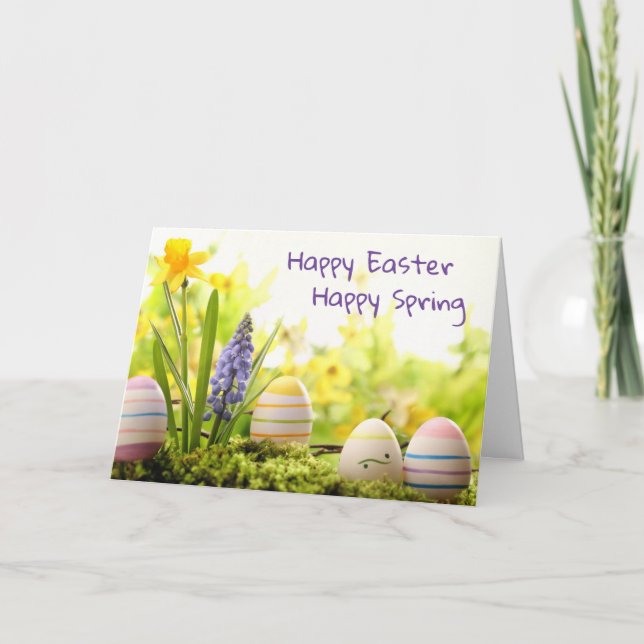 CARTES POUR FÊTES ANNUELLES ***HAPPY EASTER HAPPY SPRING HEUREUX TOUT*** (Devant)