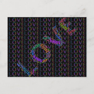 Cartes Pour Fêtes Annuelles Happy Easter Love Colorful Texte Arrière - plan no