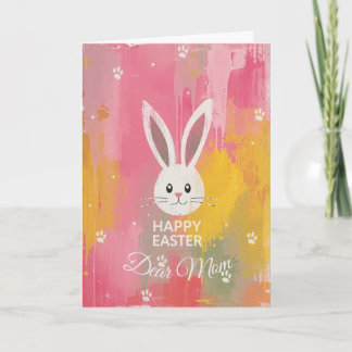 Cartes Pour Fêtes Annuelles Happy Easter Mom , Personalized Easter Cute Bunny