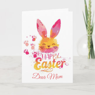 Cartes Pour Fêtes Annuelles Happy Easter Mom , Personalized Easter funnyBunny