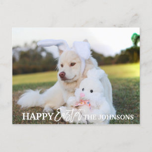 Cartes Pour Fêtes Annuelles HAPPY EASTER REtriever Chien Chiot Lapin Oreilles 