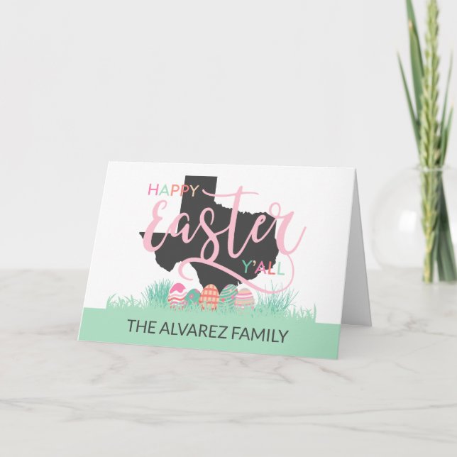Cartes Pour Fêtes Annuelles Happy Easter Y'all - Texas (Devant)