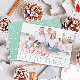 Cartes Pour Fêtes Annuelles Happy Everything Classic Typography Photo moderne