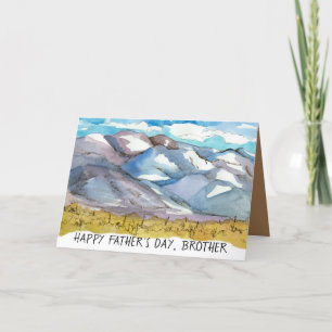 Cartes Pour Fêtes Annuelles Happy Fête des pères Brother Desert Mountain Range