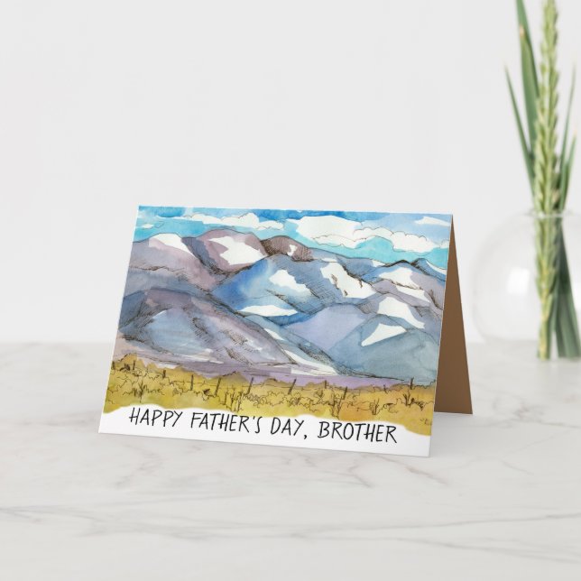 Cartes Pour Fêtes Annuelles Happy Fête des pères Brother Desert Mountain Range (Devant)