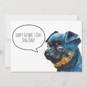 Cartes Pour Fêtes Annuelles Happy Fête des pères Chien Papa Bruxelles Griffon 