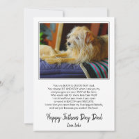 Happy Fête des pères Custom Chien Photo Drôle