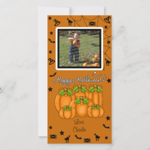 Cartes Pour Fêtes Annuelles Happy Halloween (Ajouter votre photo et votre text