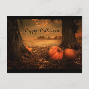 Cartes Pour Fêtes Annuelles Happy halloween citrouille d'automne marque de man